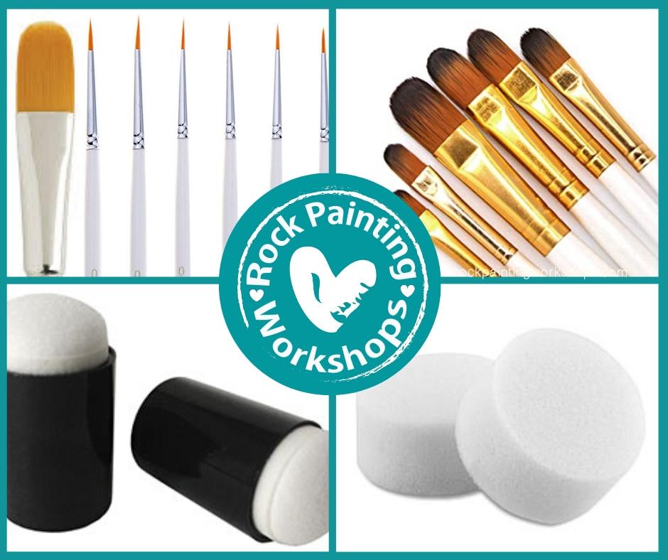 Short Handled Paint Brush Easy Hold Hog Bristle Round Tip Applicator  Brushes 