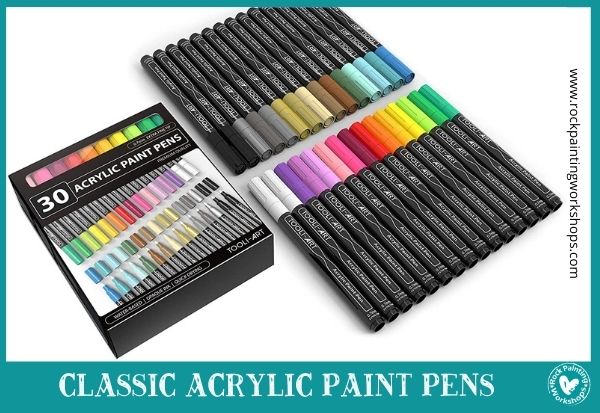 Tooli-Art Acrylic Paint Pens 30 Set Essentials Medium