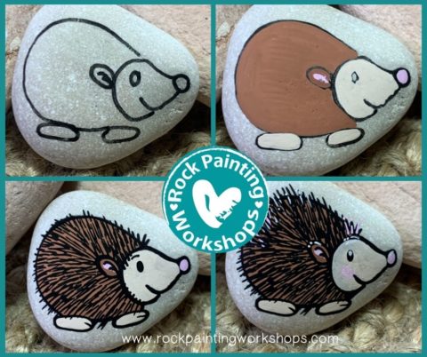 Happy Hedgehog – easy rock painting tutorial – rock 5. | Rock Painting ...