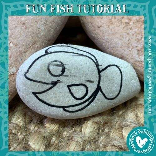 Fun Fish -easy rock painting tutorial 2.