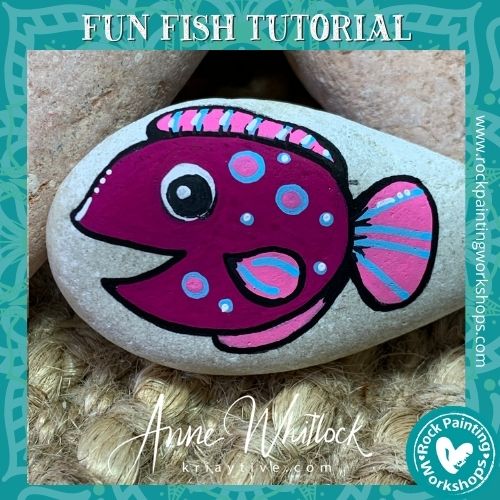Fun Fish -easy rock painting tutorial 2.