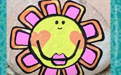 Sunshine – easy rock painting tutorial – rock4.