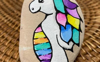 Unicorn Sea Horse – Rock Painting Tutorial