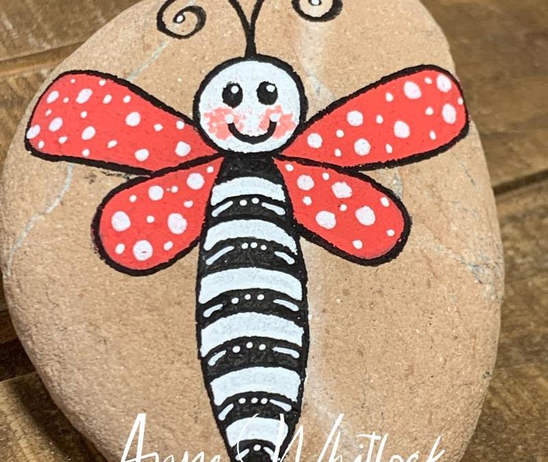 Three pen Butterfly Rock Painting Tutorial