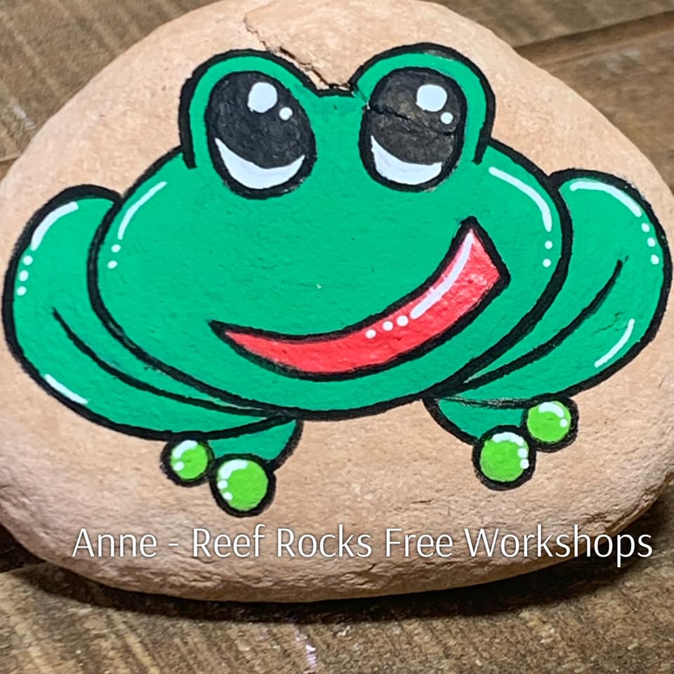 Ribbit Frog Rock Painting Tutorial Rock Painting Workshops