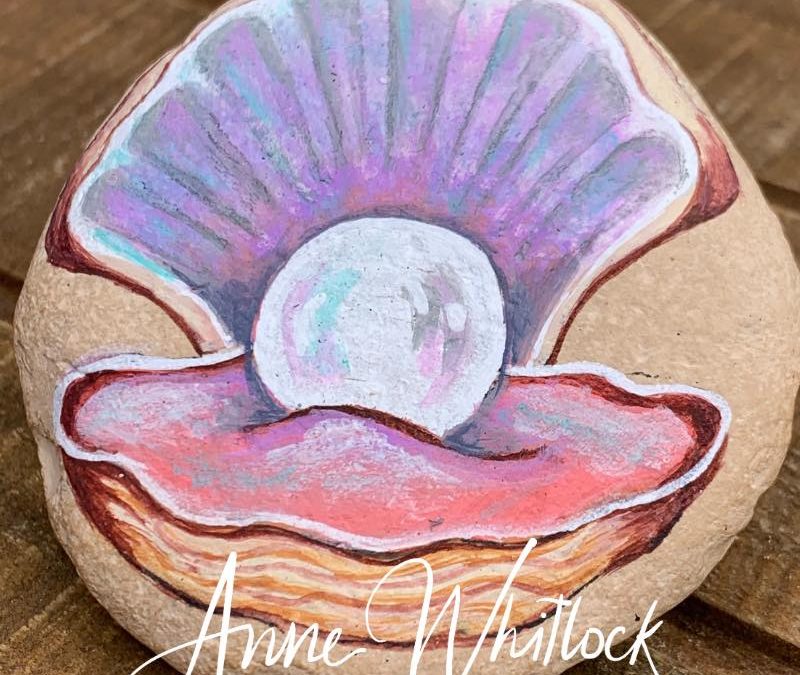 Oyster in it’s shell Rock Painting Tutorial