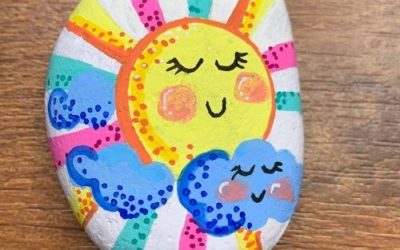 Ray of Sunshine Rock Painting Tutorial