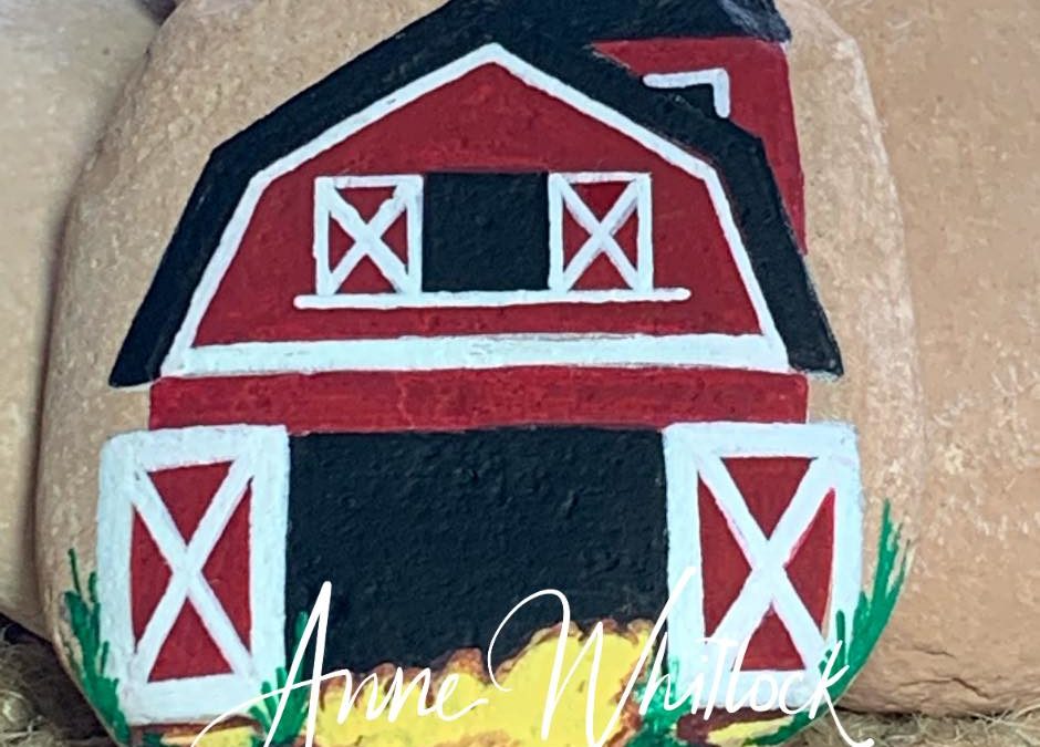 Red Barn with Silo – by Anne