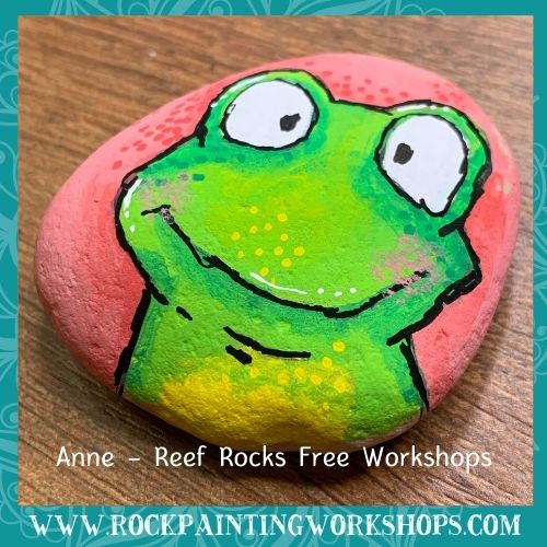 Yay for Frogs Rock Painting Tutorial