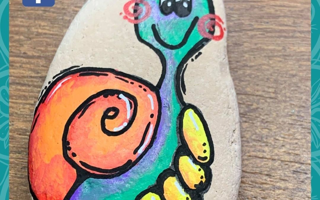 Rainbow Snail – Rock Painting Tutorial