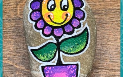 Dancing Daisy Flower – Rock Painting Tutorial