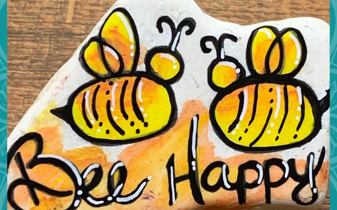 Bee Happy – Rock Painting Tutorial