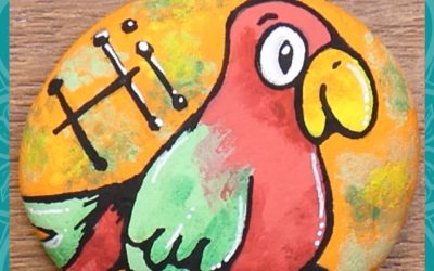 HI Parrot – Rock Painting Tutorial