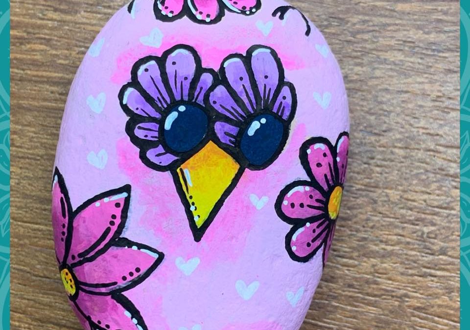 Floral Owl Rock Painting Tutorial