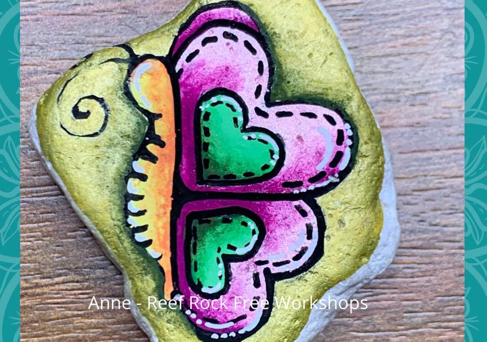 Easy Butterfly Rock Painting Tutorial