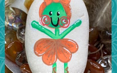 Flower Stick Girl Rock Painting Tutorial