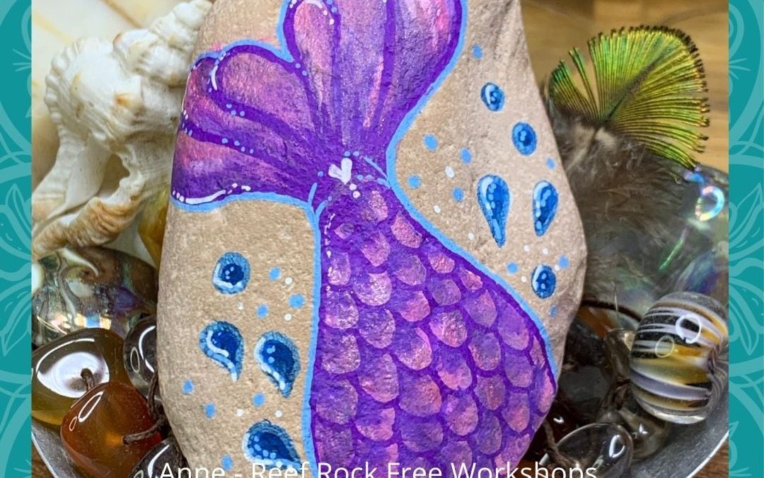 Mermaid Tail Rock Painting Tutorial