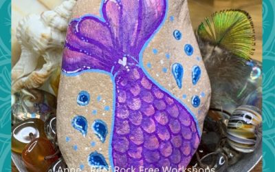 Mermaid Tail Rock Painting Tutorial