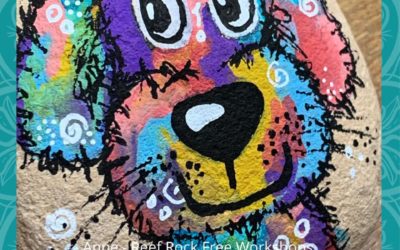 Scrappy Bob Dog Rock Painting tutorial