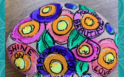 Scrappy Scribble Flower Rock Painting Tutorial