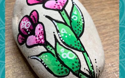 Heart Based Flowers Rock Painting Tutorial