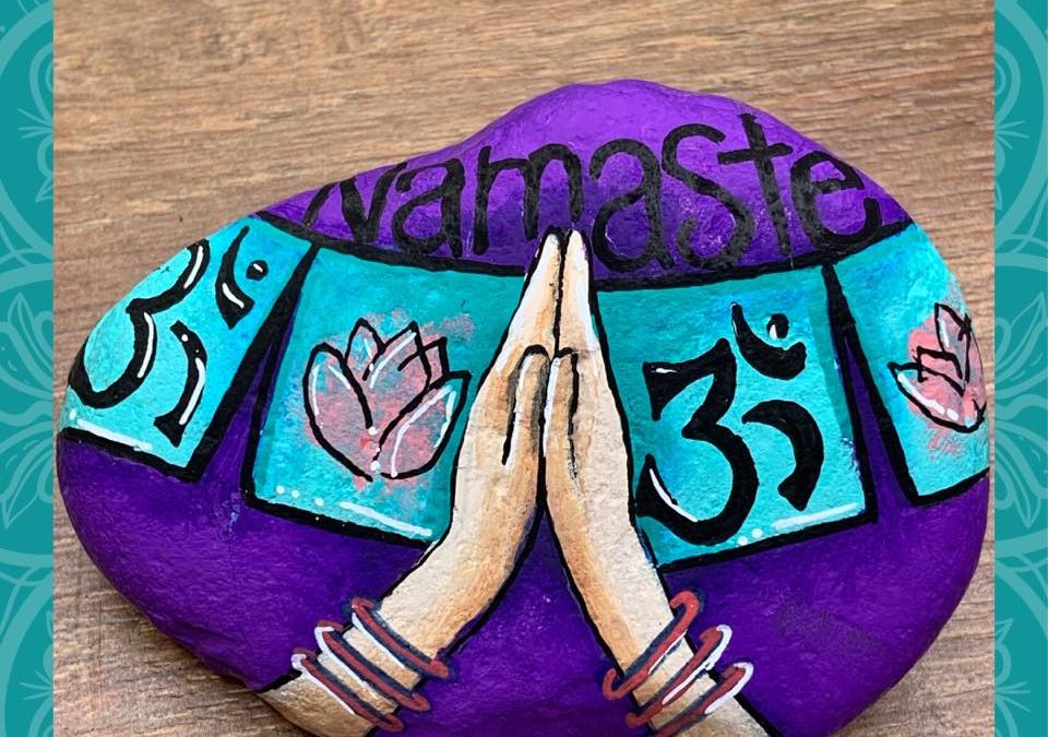 Namaste to my daughter Rock Painting Tutorial