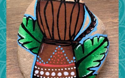 Djembe Drum Rock Painting Tutorial