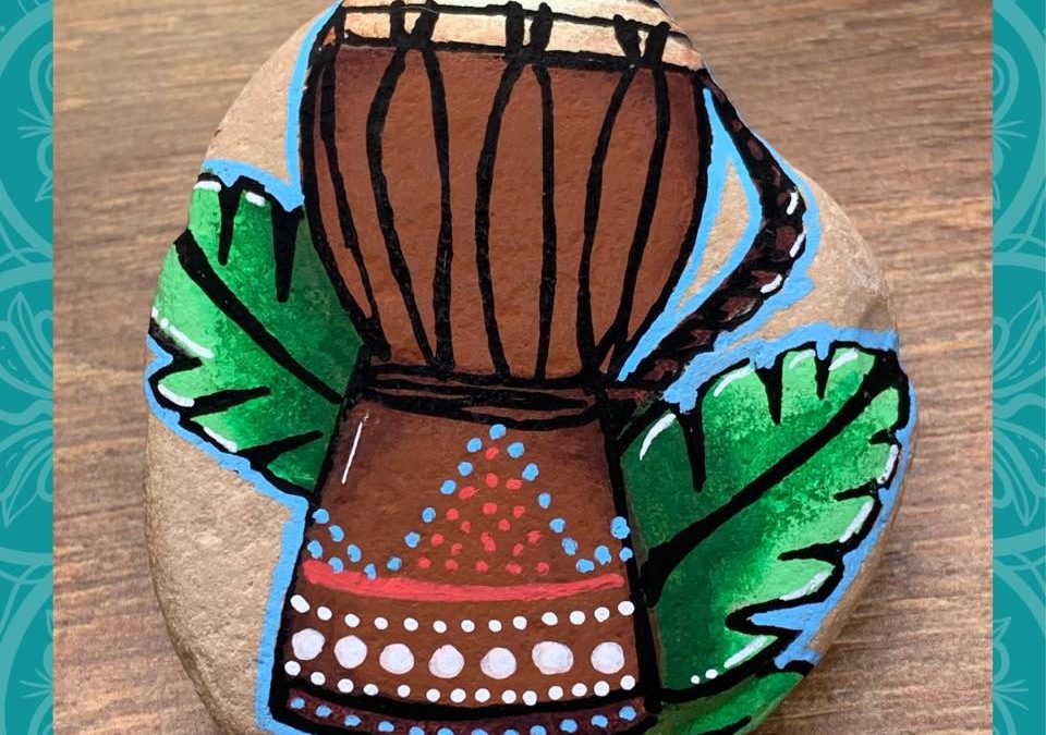 Djembe Drum Rock Painting Tutorial