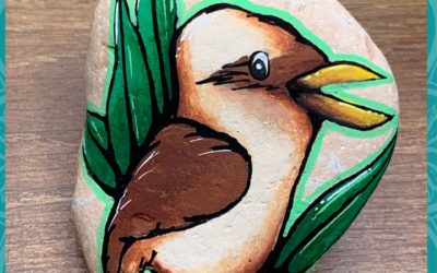 Australian Kookaburra Rock Painting Tutorial