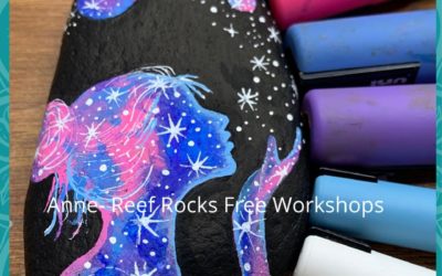 Galaxy Girl Rock Painting Tutorials