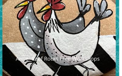 The chicken crosses the road rock painting tutorial