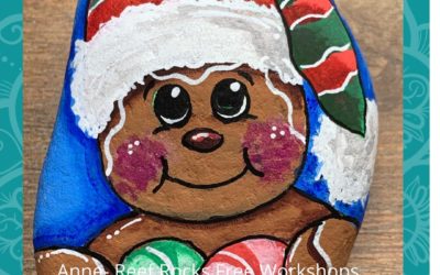 Gingerbread Man rock painting tutorial