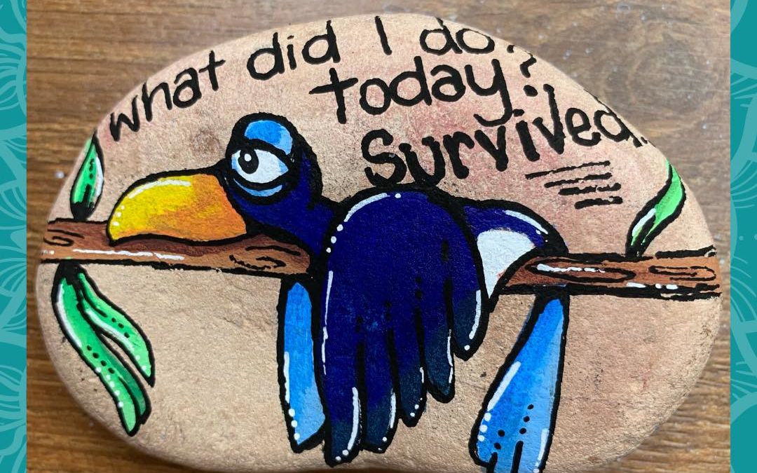 I survived Vulture rock painting tutorial