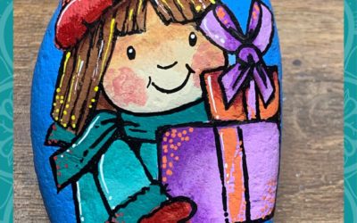 Joy to the world girl rock painting tutorials