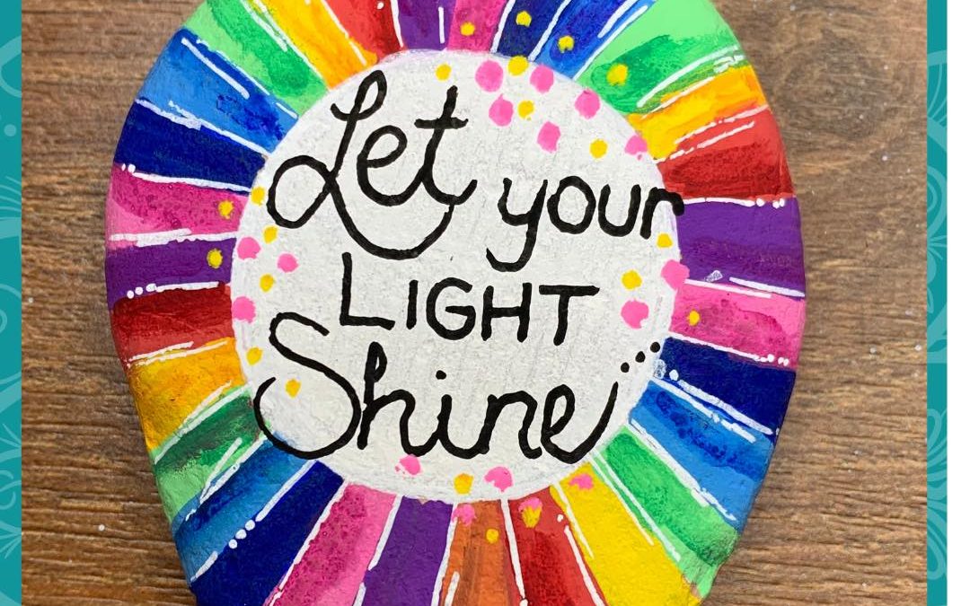 Let your light shine rock painting tutorial