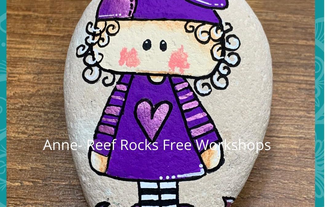 Little Purple Elf Girl Rock Painting Tutorial