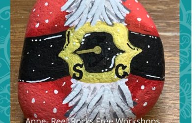 Santa Belly rock painting tutorial