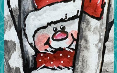 Frosty the Snowman rock painting tutorial