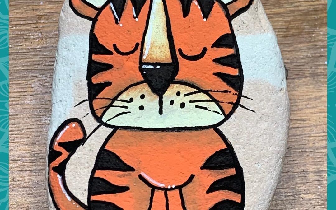 Tiger rock painting tutorial