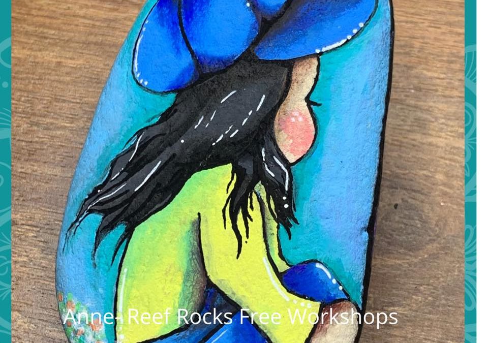 Vintage Girl rock painting tutorial