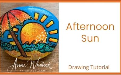 Beach Day Rock Painting Tutorial