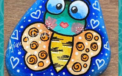 Bumbles Butterfly Rock Painting Tutorial