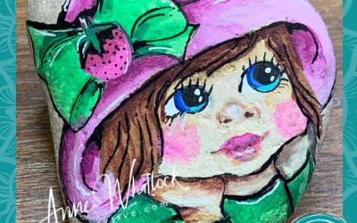 Girl in a Hat rock painting tutorial