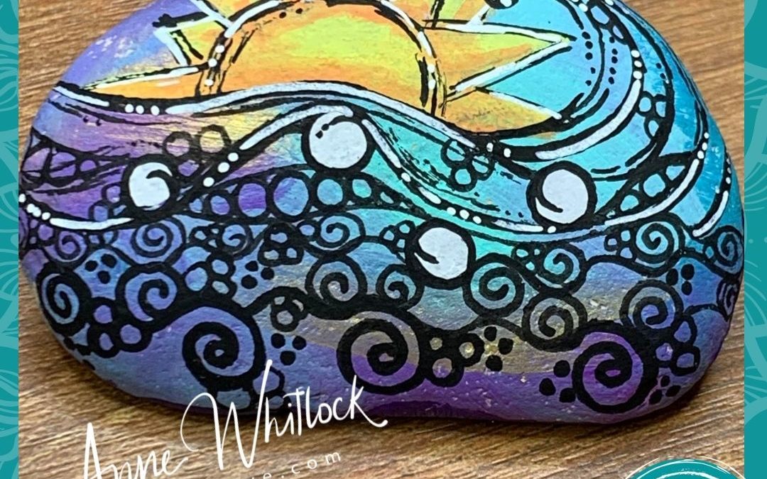 Beautiful Ocean breeze Rock Painting Tutorial