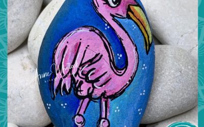 Flamingo Rock Painting Tutorial