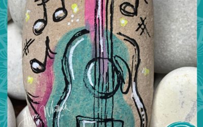 Music inspired day rock painting tutorial