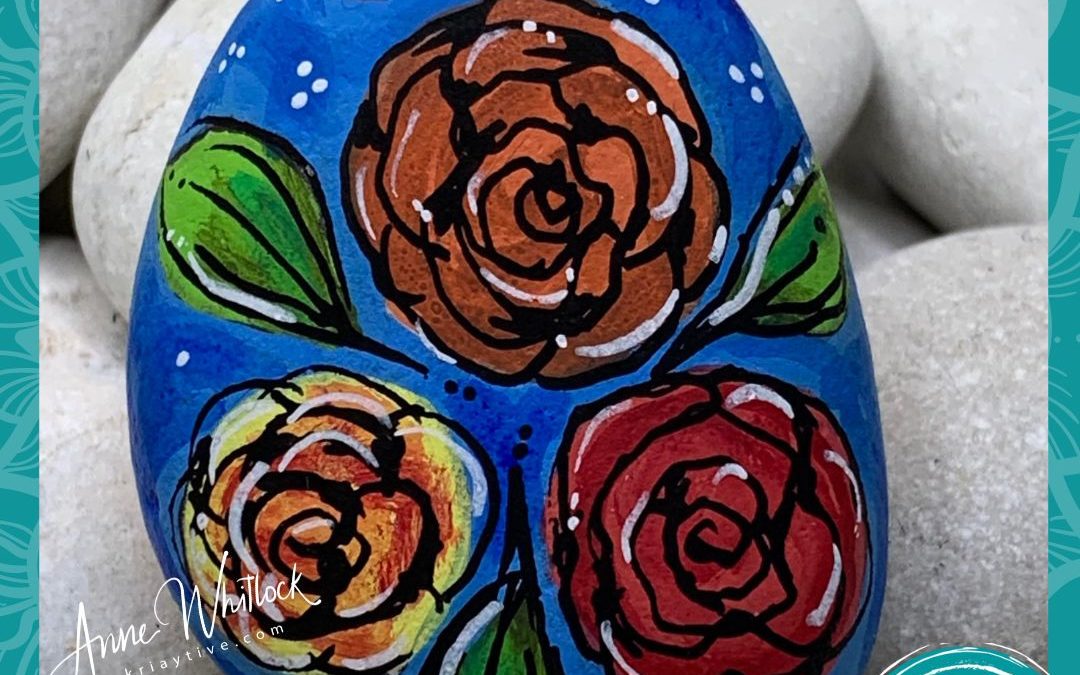 Bunch of Flowers Rock Painting Tutorial