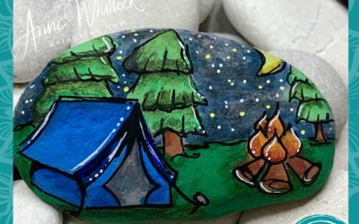 Camping Rock Painting Tutorial