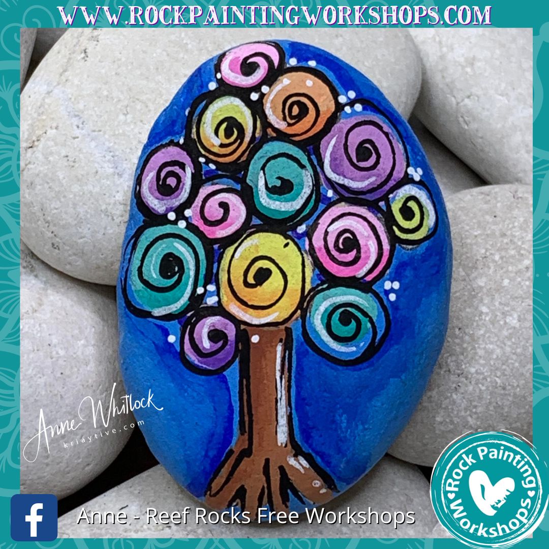 Tree of Life Rock Painting tutorial | Rock Painting Workshops