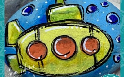 Yellow Submarine Rock Painting tutorial